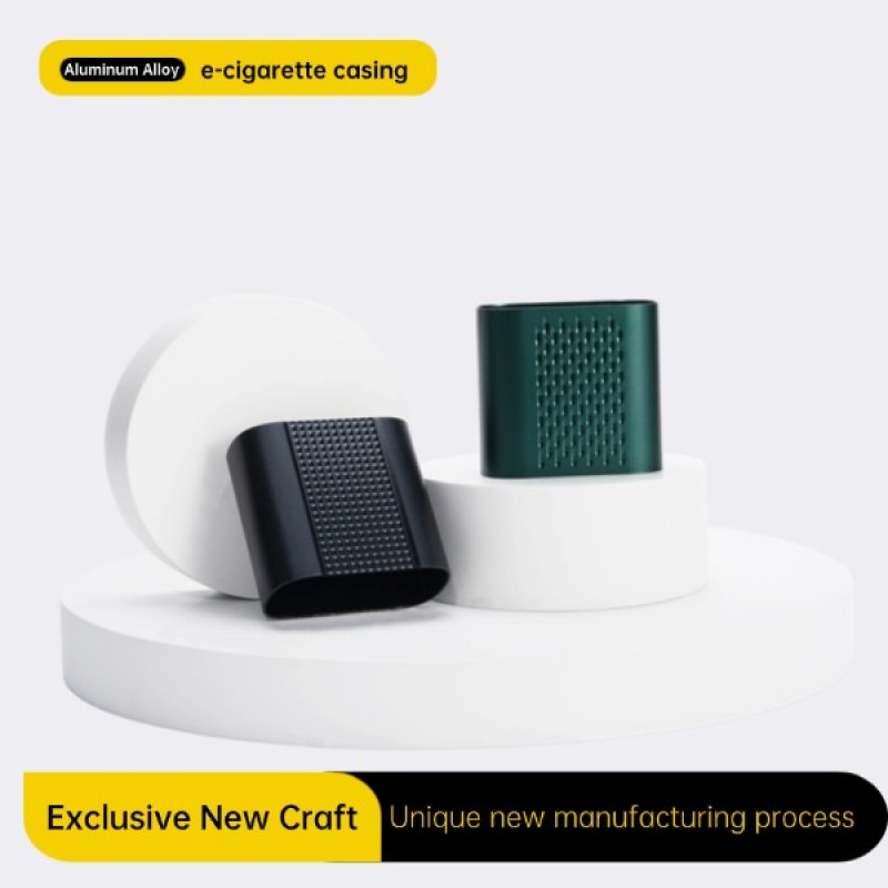 High-Gloss CNC & Sandblasted Aluminum Atomizer Case | Bright Anodized